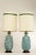 High Quality Vintage Pair of Vasiform Ceramic Table Lamps, Mounted on Metal Bases, Each with Custom Shade, Possibly By...