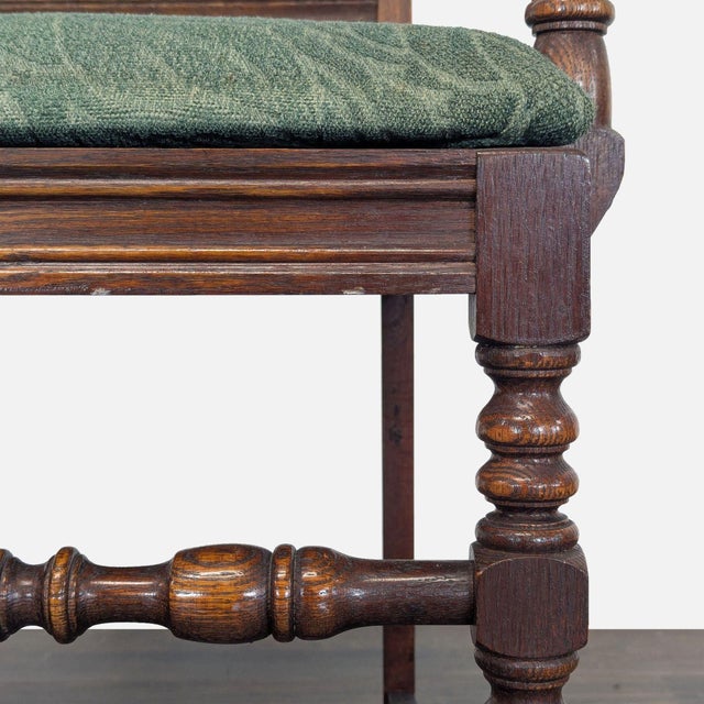 Brown Vintage Wood Dining Armchair For Sale - Image 8 of 11