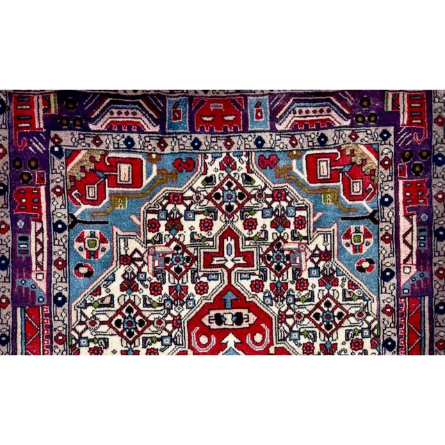 Antique Persian Nahavand Hand-Knotted Rug 3'4" X 4'10" For Sale - Image 4 of 4