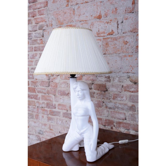 Mid-Century Modern Mid-Century Figural Table Lamp in Ceramic, 1970s For Sale - Image 3 of 15