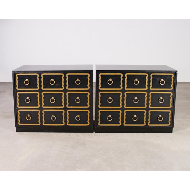 Dorothy Draper Pair of Mid-Century Modern Lacquered Espana Chests by Dorothy Draper For Sale - Image 4 of 18