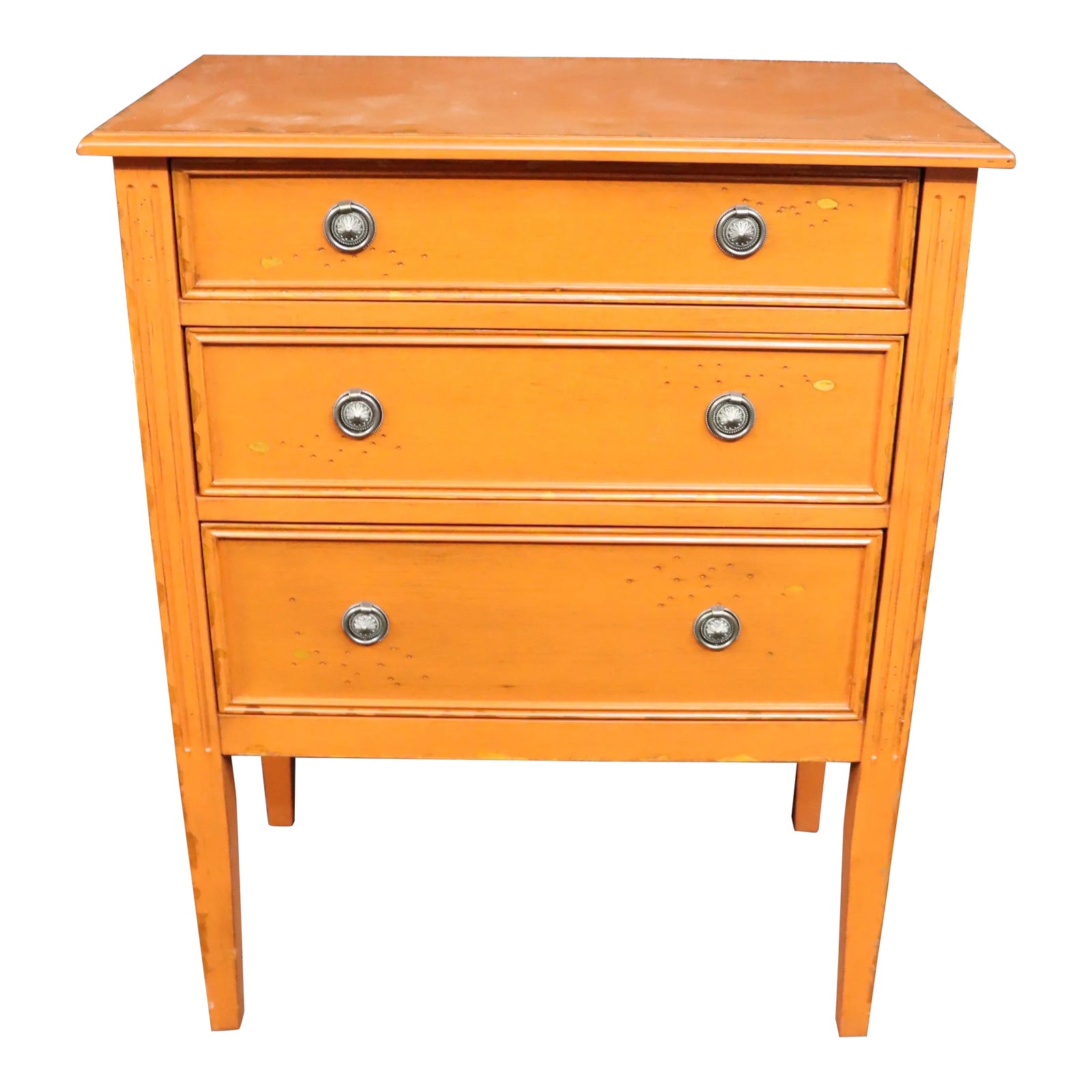Country French Orange Nightstand Chairish