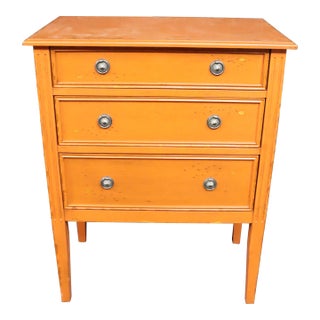 Country French Orange Nightstand For Sale