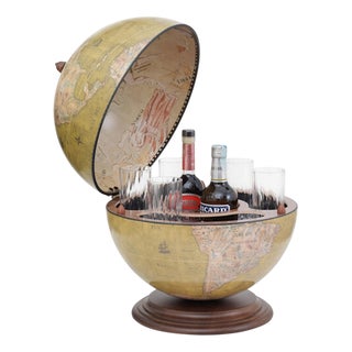 Jupiter Olive Green Globe by Zoffoli Mappamondi For Sale