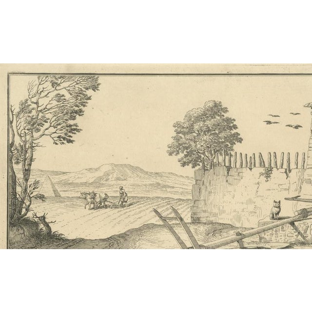 Egyptian Ploughing Scene at Gamase, 1755, Print For Sale - Image 6 of 10