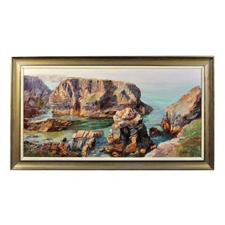 Nancy Bailey, Low Tide on the Minnows, Cornwall, 1972, Impasto Oil Painting, Framed For Sale