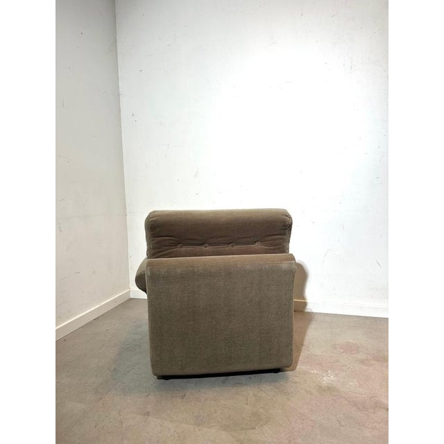 Vintage Beige Lounge Chair For Sale - Image 4 of 5