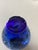 Blue Murano Glass Vintage Cobalt Blue Mini Bud Vase Silver Overlay Hand Blown Made in Italy For Sale - Image 8 of 9