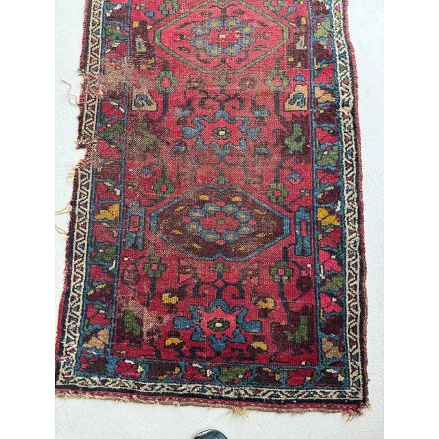 1920s Lilihan with Deep Pinks, Ocean Blues, and Nice Greens Rug 2.10 x 10.6 For Sale - Image 4 of 11