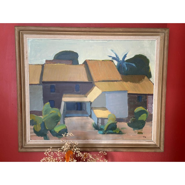 Tage Nilsson, Spanish House, 1960s, Oil on Canvas, Framed For Sale - Image 7 of 13