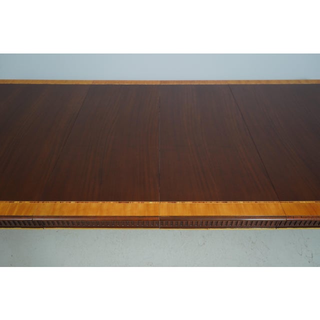 John Widdicomb Neoclassical Mahogany Dining Room Table For Sale - Image 13 of 18