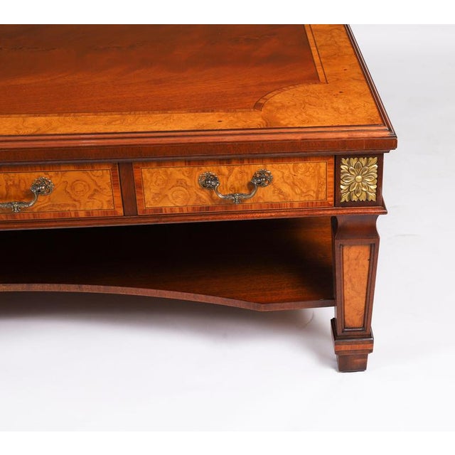 Large Burr Walnut Coffee Table by Charles Barr, 20th Century For Sale - Image 9 of 18