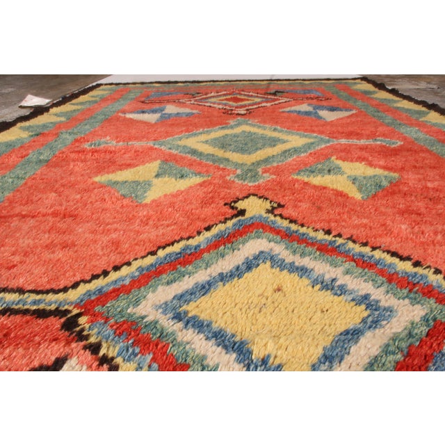Rug & Kilim Classic Tulu Style Rug Red Green Medallion Tribal Pattern by Rug & Kilim For Sale - Image 4 of 7