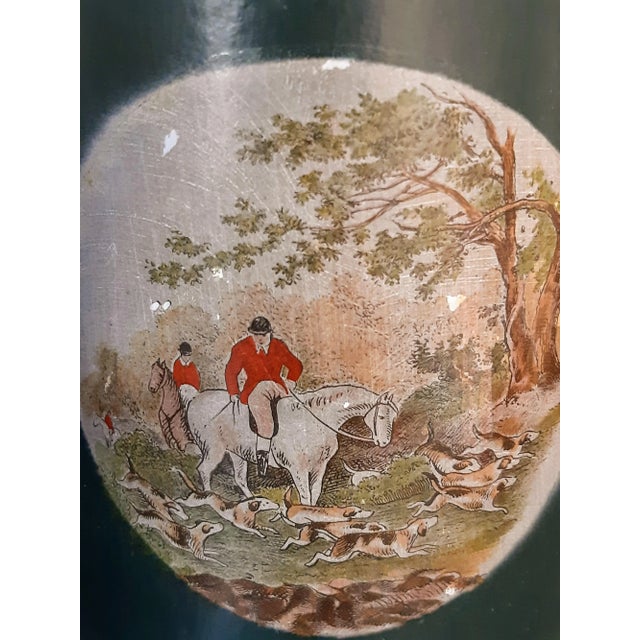 English Lamp Shade Hunting Horse Equestrian For Sale - Image 4 of 6