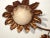 Metal Large 1960's Hollywood Regency Wall Light Gilt Gold Tole Five Arm Sunflower Made Italy For Sale - Image 7 of 12
