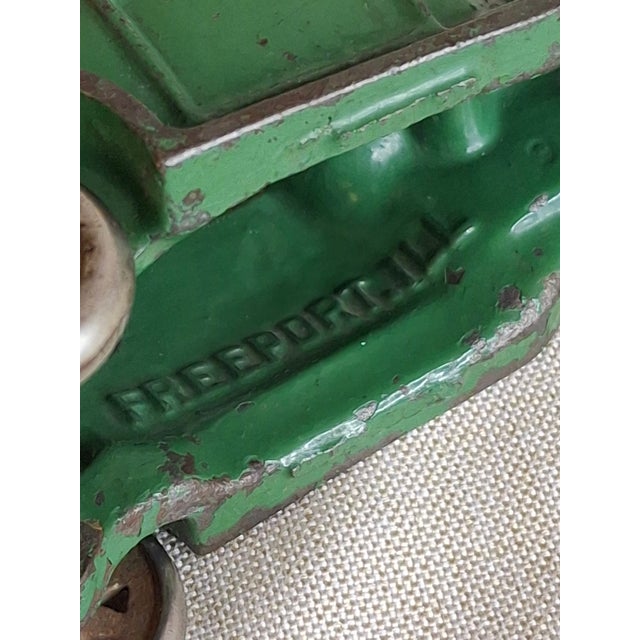Metal Antique Arcade Cast Iron Ford Model T Coupe Green Toy Car 5" Freeport Ill 1920s For Sale - Image 7 of 18