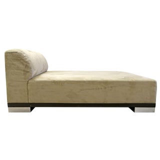 Contemporary Brazilian Suede Chaise Lounge For Sale