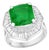 6.5 Carat Emerald Cut Colombian Emerald and 2.4 Carat Diamond Ring Platinum For Sale