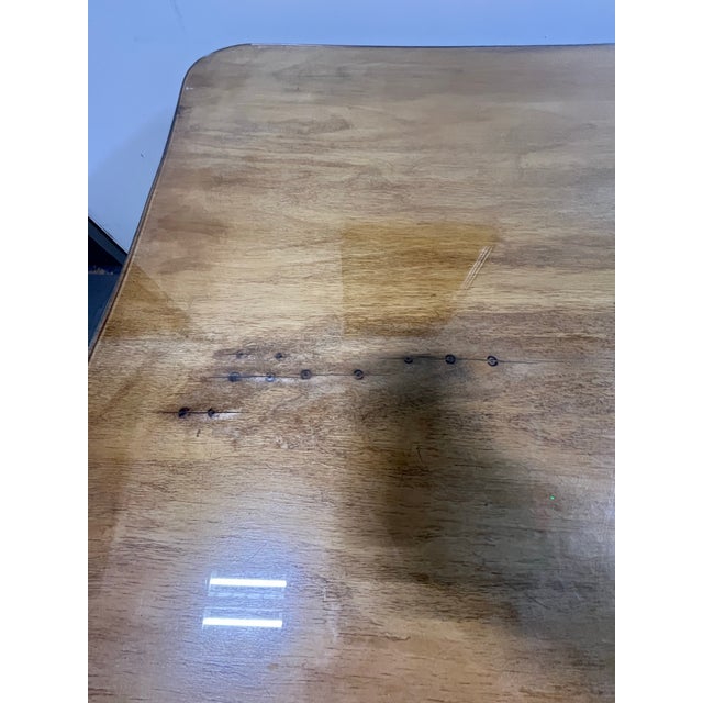 Vintage Art Deco Wicker Card Game Table For Sale - Image 11 of 12