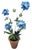 Hand-Crafted Metal Blue Botanical Arrangement in Aged Terracotta Pot For Sale - Image 4 of 12