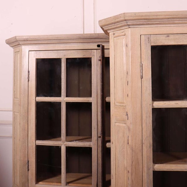 German Bleached Cabinets, 1920s, Set of 2 For Sale - Image 3 of 12