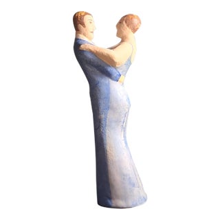 Lisa Larson "Dansande Par" Stoneware Figurine – Keramikstudion Gustavsberg Signed #176/600 For Sale