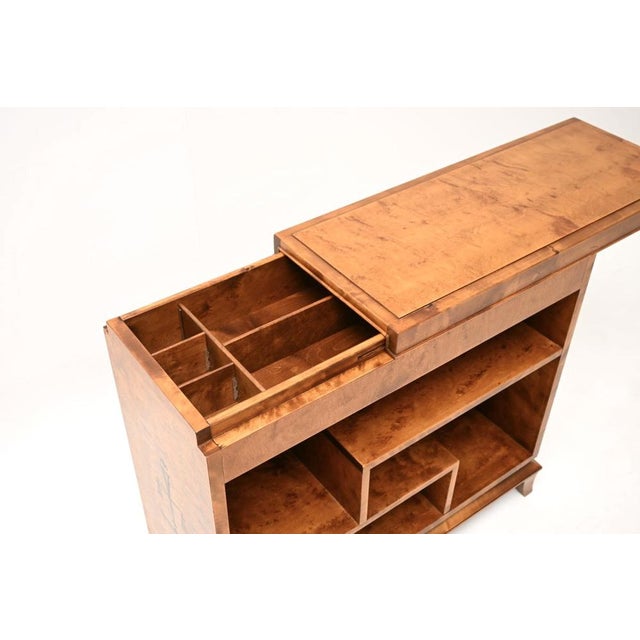 Swedish Biedermeier Satin Birch Open Bookcase, 1890 For Sale - Image 6 of 12