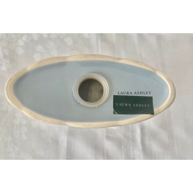 Blue Vintage Laura Ashley "Sophia" Porcelain Toothbrush Holder With Blue Roses For Sale - Image 8 of 11