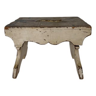 Antique Handmade One Step Bed Step or Step Stool For Sale