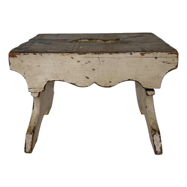 Antique Handmade One Step Bed Step, Step Stool, Milking Stool For Sale