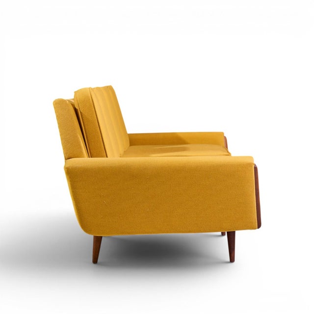 Brown Adrian Pearsall for Craft Associates Mid Century Walnut Gondola Sofa For Sale - Image 8 of 9
