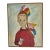 Mid Century Modernist Oil Portrait Painting by Woodstock Art Colony Artist Carolyn Haeberlin 1956 "Indian" For Sale