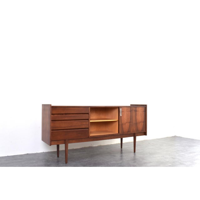 Mid-Century Modern Polish Walnut Sideboard from Bytom Furniture Factory, 1960s For Sale - Image 12 of 18