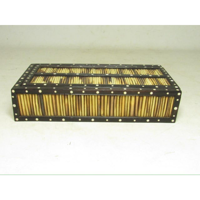 English Anglo Indian Long Quill Pencil Box For Sale - Image 3 of 13