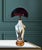 Wine Murano Oval Art Glass Wine Colored Mushroom Abstract Table Lamp For Sale - Image 8 of 18