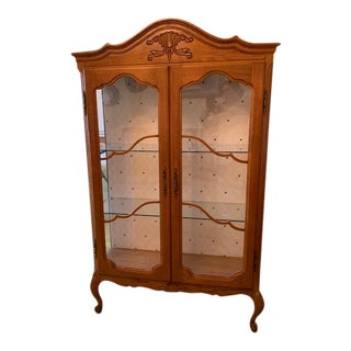 1930s Hollywood Regency Oak Cupboard For Sale