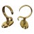 Federal Style Brass Jamb Hooks for Holding Fireplace Hearth Tools Mounted on the Mantel - a Pair For Sale