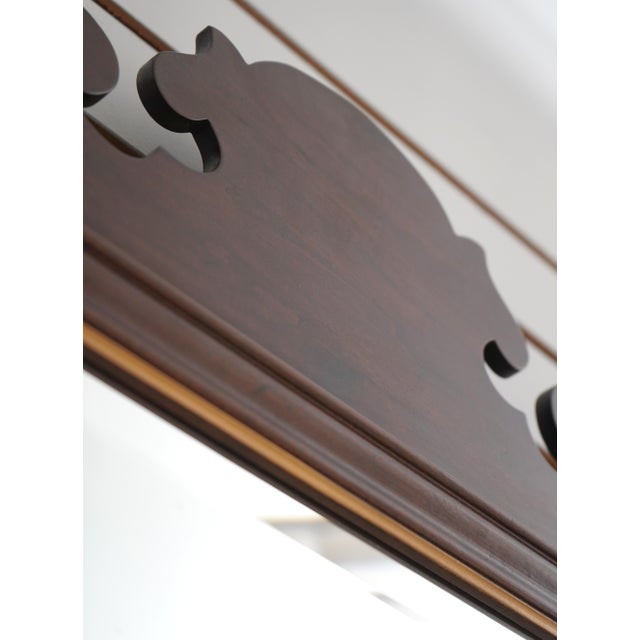 Brown Ethan Allen Georgian Court Chippendale Cherry Mirror For Sale - Image 8 of 11