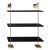Modern Marais 3-Tier Black & Gold Shelf 48"W For Sale - Image 3 of 5