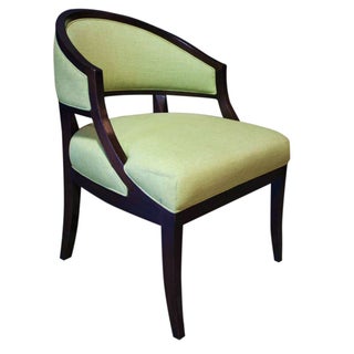 Hickory Chair Claude Chair in Chartreuse Linen For Sale