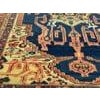 1870s Blue Navy Medallion Tribal Antique n.w. Persian Bakshaiesh Rug 9' X 12' Handknotted Wool Carpet For Sale - Image 12 of 15