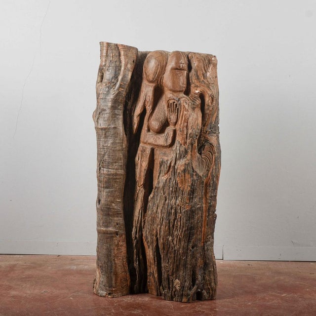 Carving Sculpture on Trunk by Adele Gigli For Sale - Image 17 of 18