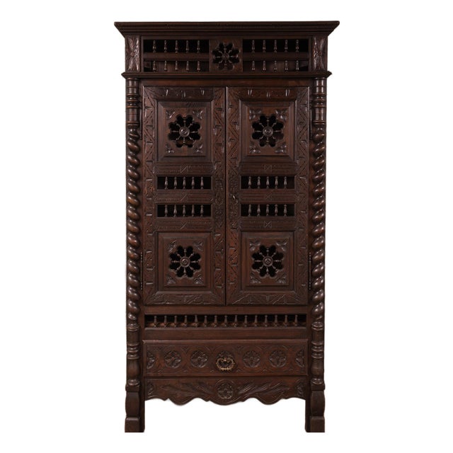 1800s French Breton Cabinet For Sale