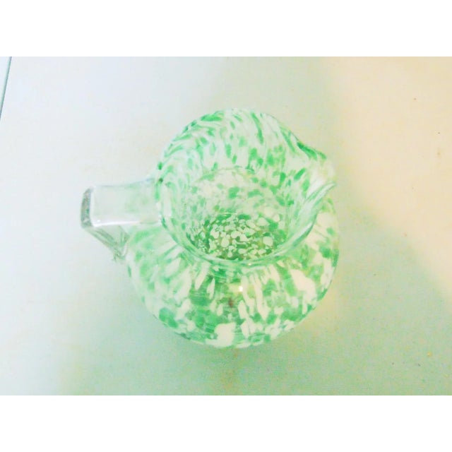 Contemporary Art Glass Speckled Water Pitcher For Sale - Image 3 of 4