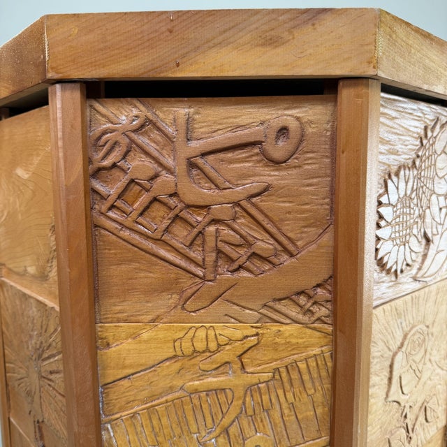 Japanese Wooden Plant Stand, 1990s For Sale - Image 12 of 14