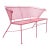 Mid-Century Modern Settee by Salterini, Flamingo Pink, Usa, 1960s For Sale