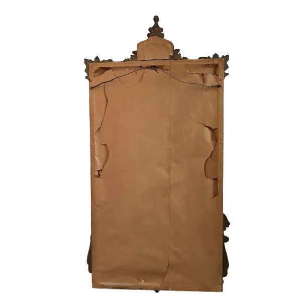 Mid 20th Century Mid 20th Century Large Chinese Ancestor Portrait-Style Artwork in Substantial Ornate Gilt Frame For Sale - Image 5 of 5