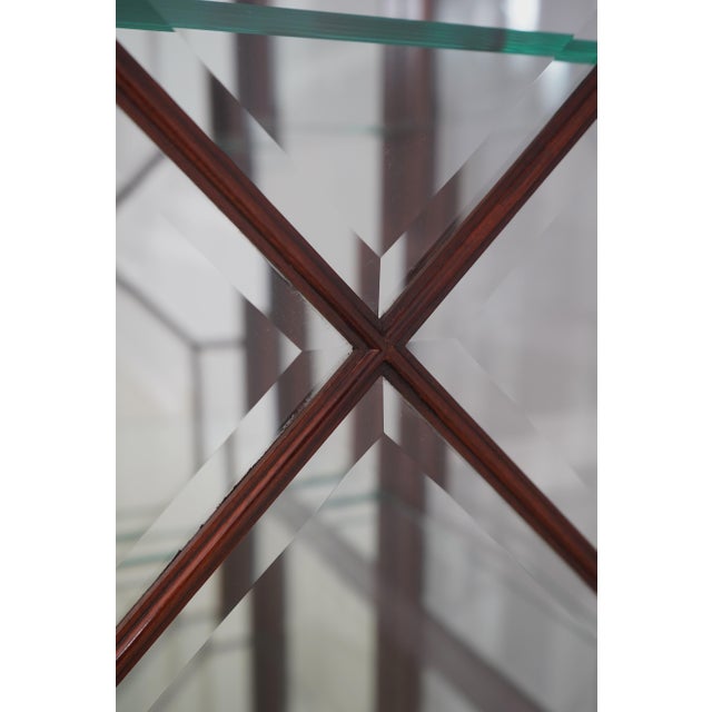 Karges Beveled Glass Chippendale Mahogany Curio Cabinet For Sale - Image 9 of 16