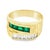 1980s Vintage 14k Emerald and Diamond Band Ring, Size 7.75 For Sale - Image 5 of 7