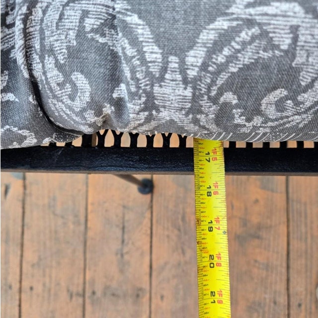 Late 20th Century Outdoor Patio Wrought Iron Bench in Great Condition With Plush Cushions For Sale - Image 12 of 13